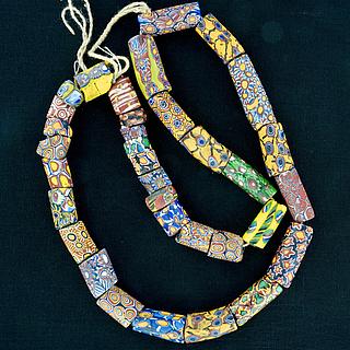 Strand, necklace, with 34 ancient millefiori beads 05.01.1488